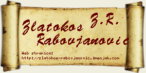 Zlatokos Rabovjanović vizit kartica